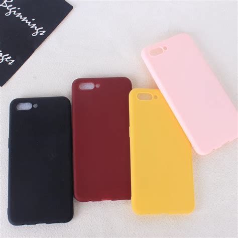 Oppo A3s A5 Case Phone Casing Matte Solid Color Ultra Thin Tpu Candy Colorful Cover Shopee