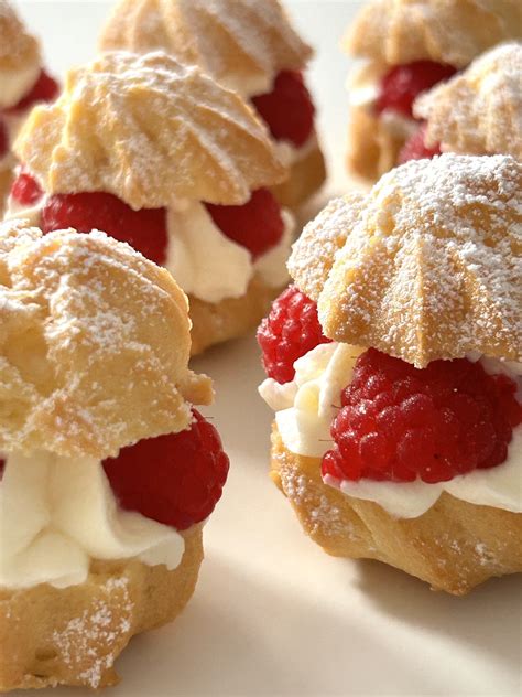 Raspberry Cream Puffs Recipe 🤍