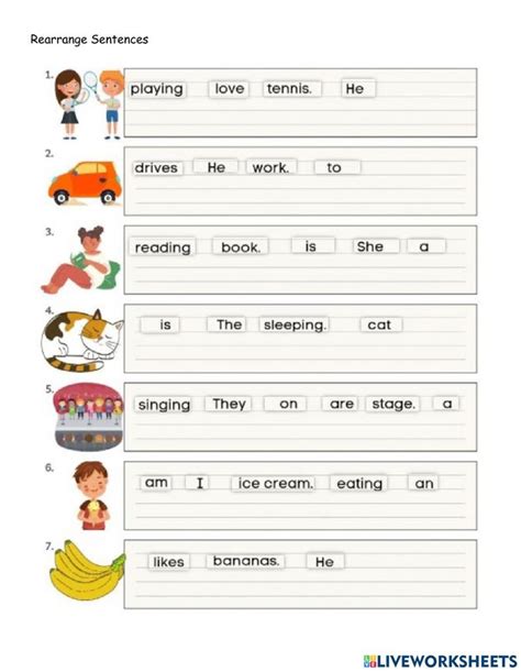 Rearrange Sentences Online Worksheet D Coration Noel Fait Main