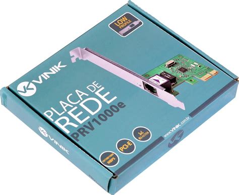 Placa De Rede Pci E Prv E Gigabit Low Profile Vinik