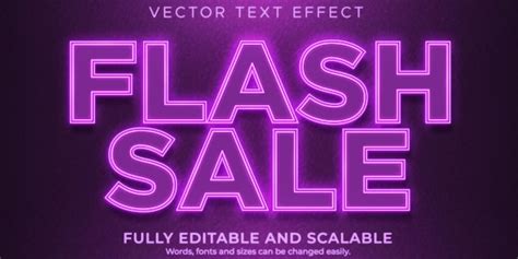 Mod Le D Effet De Texte De Vente Flash Vecteur Premium