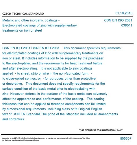 Csn En Iso Metallic And Other Inorganic Coatings Electroplated