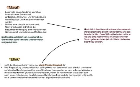 Ethik Moral Schaubild Moral Beschreibt Ein Vorhandenes Verhalten