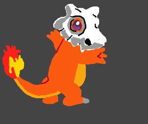 cubone charmander fusion - Drawception