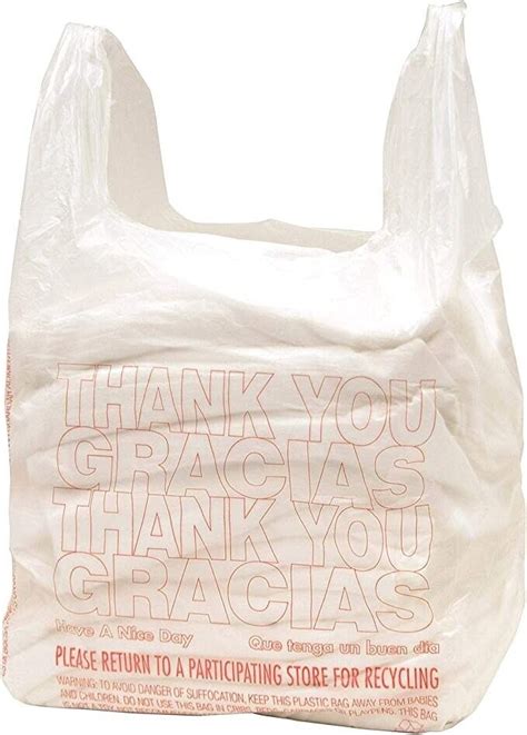 T Shirt Thank You Plastic Grocery Store Shopping Carry Out Bags 100ct