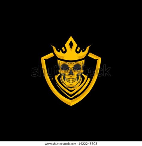 Golden Skull King Mascot Logo Vector Stock Vector Royalty Free