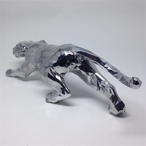 Chrome Panther Low Poligon Amazing Interior Design Art Moderne