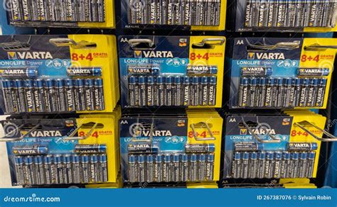 Varta Longlife Power Alkaline Battery Aa Made In Germany Logo Brand And