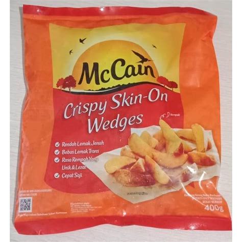 Jual KENTANG MCCAIN CRISPY SKIN ON WEDGES 400 GR Shopee Indonesia