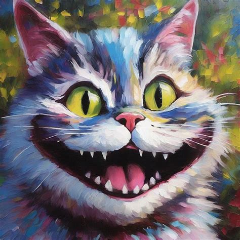 Cat From Alice in Wonderland Original Oil Painting Cheshire Cat Artwork ...