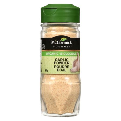 Mccormick Organic Garlic Powder 63 G Voilà Online Groceries And Offers