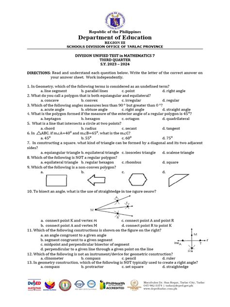 Q3 Math 7 Pdf Triangle Circle