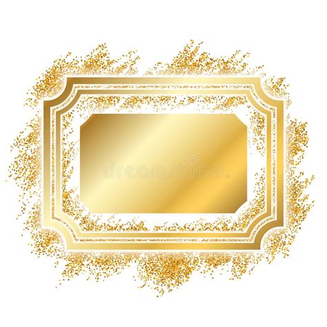 Frame Do Ouro Projeto Dourado Bonito Do Brilho Beira Decorativa Do