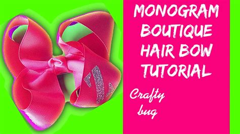 Boutique Style Hair Bow With Htv Monogram How To Make A Twisted