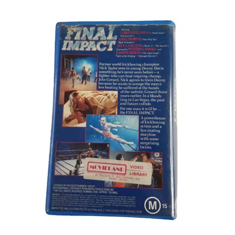 Final Impact Vhs Tape Rocvale Ex Rental Clamshell Big Box Lorenzo