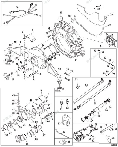 Mercruiser Sterndrive Gas Engines OEM Parts Diagram For Jackshaft