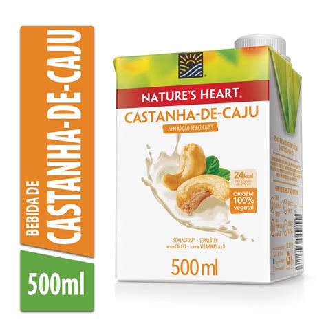 Natures Heart Castanha De Caju Bebida Vegetal 500ml Oferta Droga Raia