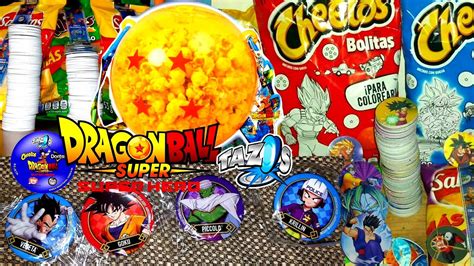 Dragon Ball Super Hero Coleccionables Tazos Vasos Y Palomera Esfera Del