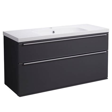 Roper Rhodes Scheme Wall Mounted Isocast Basin Unit With Double Drawers