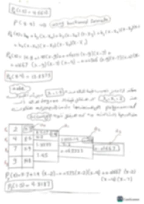 SOLUTION Lec 5 Numerical Analysis Newton Divided Difference Notes