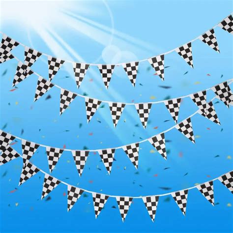 Checkered Pennant Banner Racing Flag Party Flag Banner Temu