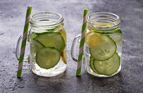 Premium Photo Refreshing Detox Water With Cucumber And Lemon