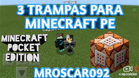 3 TRAMPAS PARA MINECRAFT PE YouTube