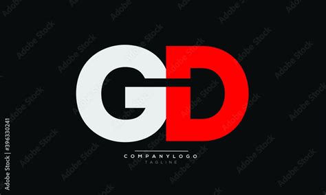 Gd Initials Monogram Letter Text Alphabet Logo Design Stock Vector