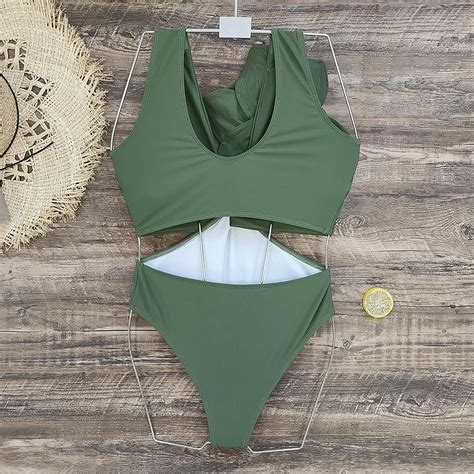 Fandaniv Swimsuits For Women Modest Tummy Control Sexy Solid Color