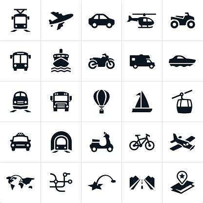 Transportation Icons Stock Illustration - Download Image Now - Icon Symbol, Mode of Transport ...