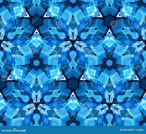 Blue Kaleidoscope Seamless Pattern Seamless Pattern Composed Of Color