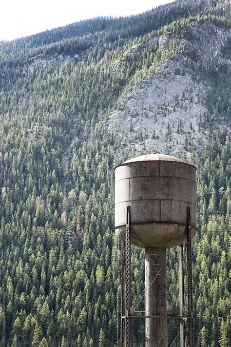 "Old Water Tower In The Rockies" by Stocksy Contributor "Sandra Cunningham" - Stocksy