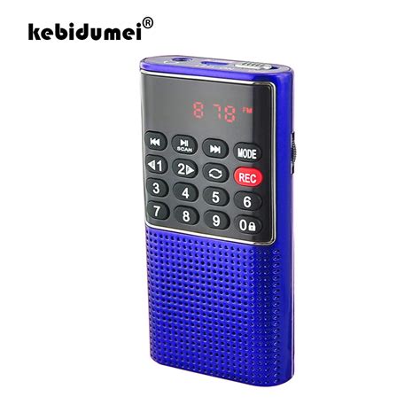 Kebidumei el Mini taşınabilir radyo dijital FM USB TF MP3 çalar