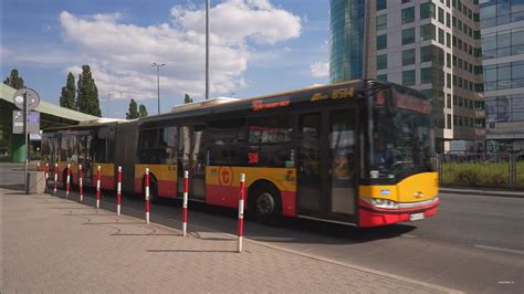 Poland Warsaw Bus 504 Ride From Rondo Unii Europejskiej To Novotel