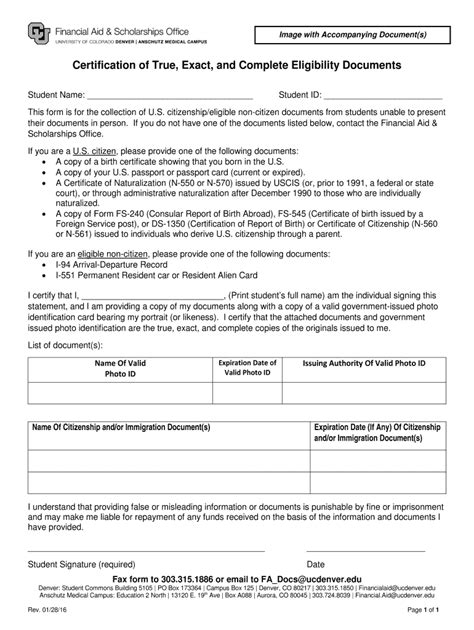 Fillable Online Ucdenver Image With Accompanying Document S Fax Email