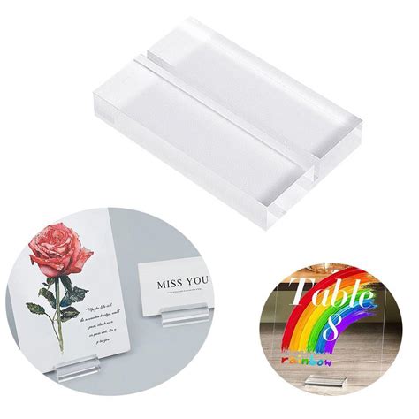 Pcs Acrylic Table Number Holder Inch Name Card Holder Steady Card