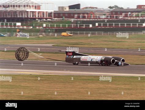 Richard Noble S Thrust Ssc Supersonic Car Driven By Squadron Leader