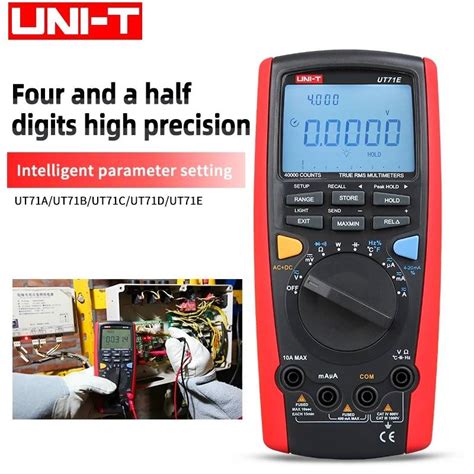 Digital Multimeter AC DC Voltmeter Resistance Tester UNI T UT71A UT71B