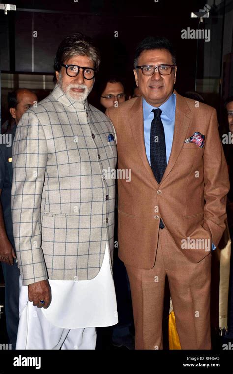 Actor Boman Irani (R) with actor Amitabh Bachchan (L) at the launch of ...