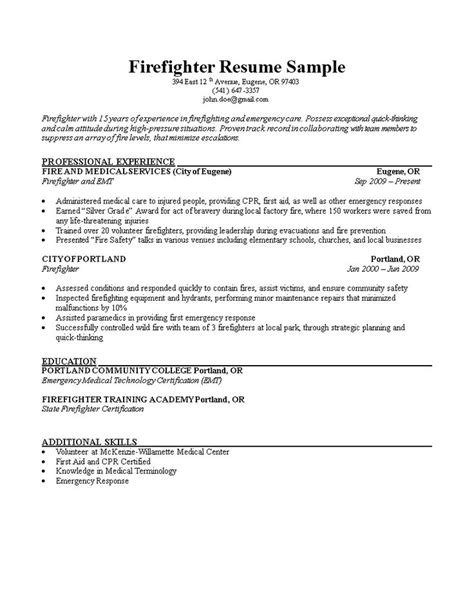 Easy To Download And Use Firefighter Resume Sample Firefighter Resume Resume Manager Resume