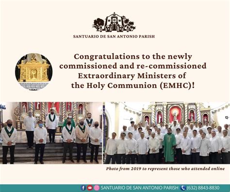 Extraordinary Ministers Of The Holy Communion Emhc Santuario De San