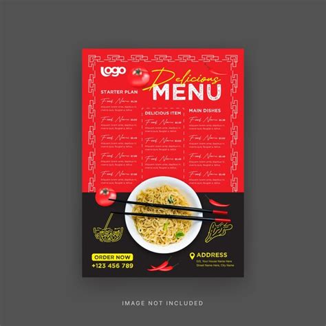 Premium Vector Creative Chinese Restaurant Menu Template