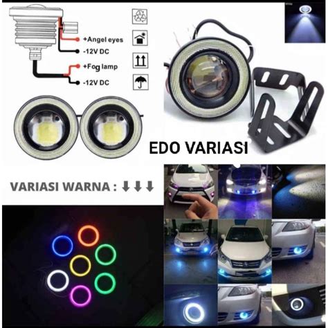 Jual Fog Lamp Mobil Angel Eyes Mm V Lampu Kabut Led Projector