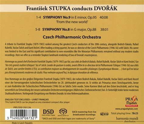 Antonín Dvořák Symphonies Nos 8 9 From the New World František