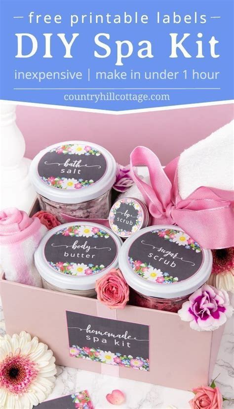 Diy Spa Kit With Free Printable Labels Easy Homemade T Idea Diy