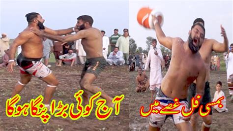 Mubashar Iqbal Bamsi Vs Javed Jatto Big Fight Open Kabaddi Match At