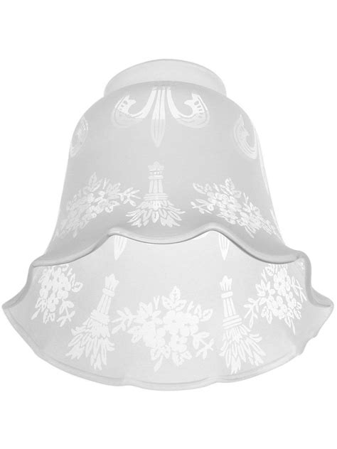 Fitter Shades Fleur De Lis Design Crimped Top Fixture Shade With