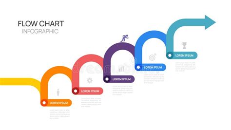 infographic flow chart arrow  business template  icons