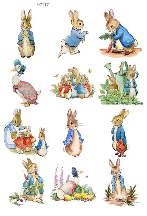 Peter Rabbit Bunny Easter Ceramic Decals Enamel Decal Fusible Decal Glass Fusing Decal ...