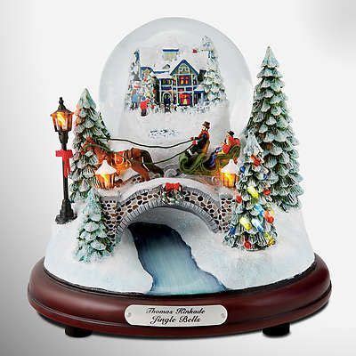 Thomas Kinkade Illuminated Musical Snow Globe